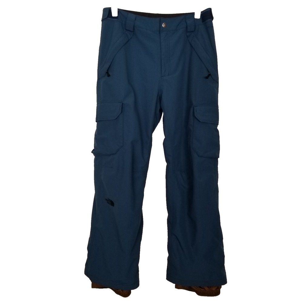 The North Face Men HyVent Ski Rain Pants Sz M TealCargo Pockets Outdoor Lined